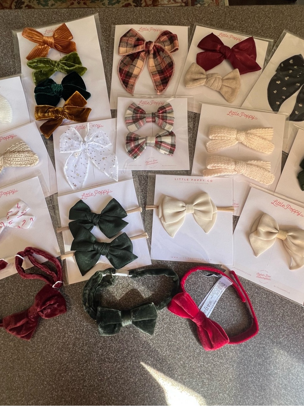 Little Poppy Co Winter Christmas Hair Bow Bundle
